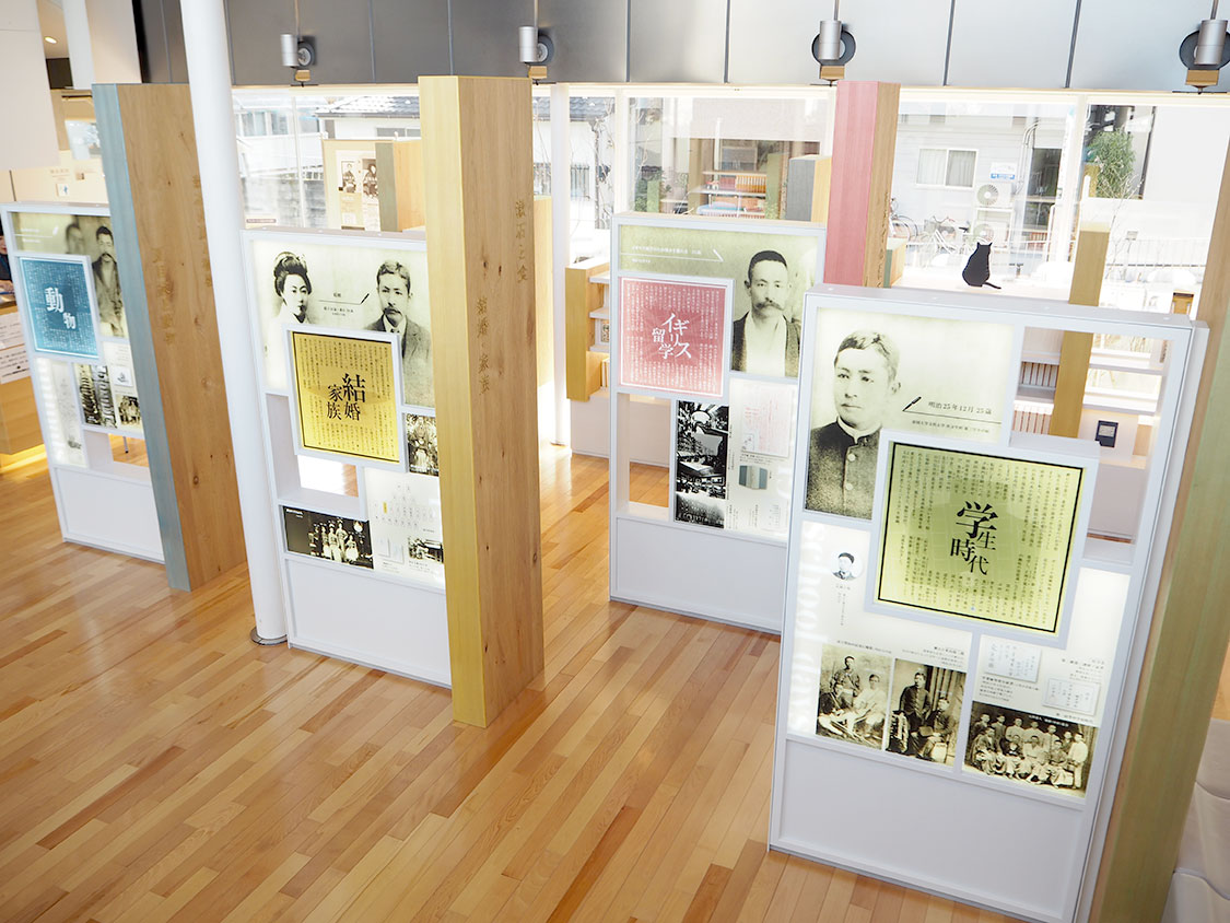 明るくカラフルな導入展示