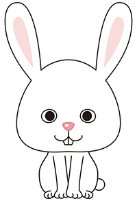 うさぎ(白)－1